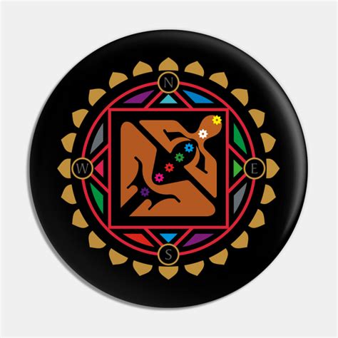 Vastu Shastra Vastu Purush Yantra Indian Art Mandala Design - Indian Art - Pin | TeePublic