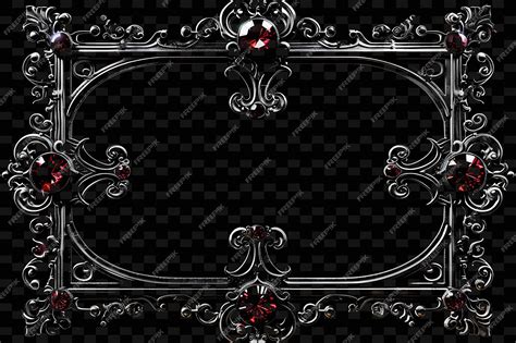 Железная рама с готической границей с заостренной аркой ...