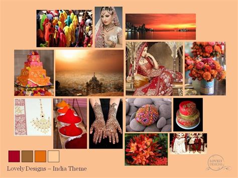 A Lovely Designs Indian Wedding Mood Board In Red Gold Orange And