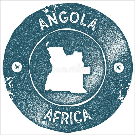 De Kaart Uitstekende Zegel Van Angola Vector Illustratie Illustration