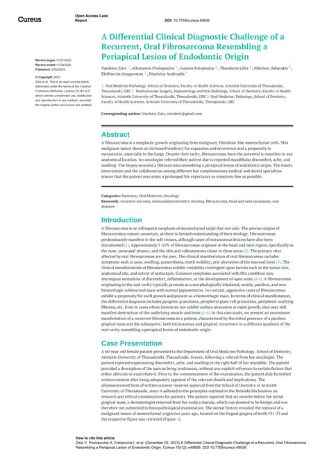 Pdf A Differential Clinical Diagnostic Challenge Of A Recurrent Oral