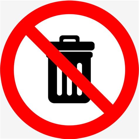 Forbidden Sign Clipart Vector No Trash Forbidden Sign No Trash No