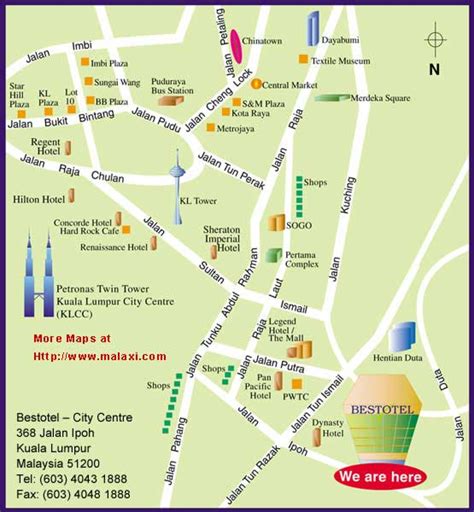 Kuala Lumpur Attractions Map