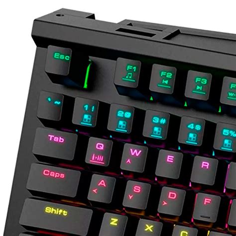 Teclado Gamer Gamdias Hermes 7 Color Alambrico Gkb3000 Negro