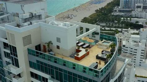 Setai Miami Beach rooftop pool | Stock Video | Pond5