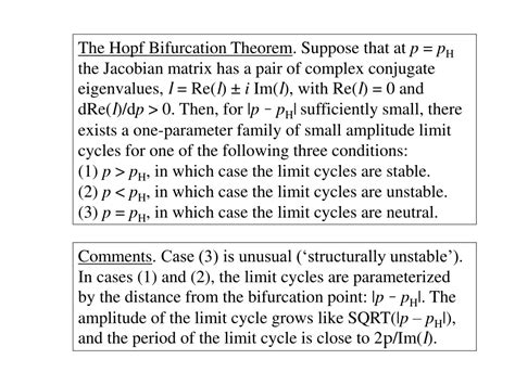 Ppt A Primer In Bifurcation Theory For Computational Cell Biologists