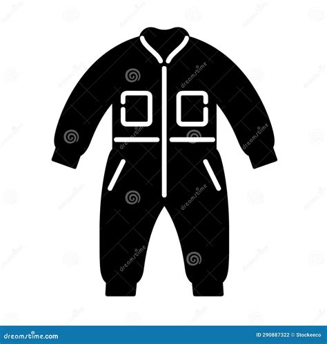 Minimalistic Jumpsuit Icon On White Background Stock Photography