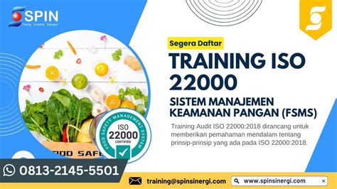 Training ISO 22000 Sistem Manajemen Keamanan Pangan