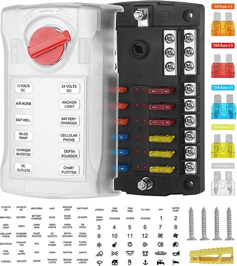 Amazon Jtron Way Boat Fuse Block Waterproof Fuse Panel With