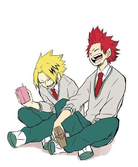 Kaminari Denki And Kirishima Eijirou Personajes De Anime Dibujos De Anime Parejas De Anime