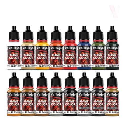 Set Pinturas Acrilicas Vallejo Game Color 16 Colores 18ml Ba Envío gratis