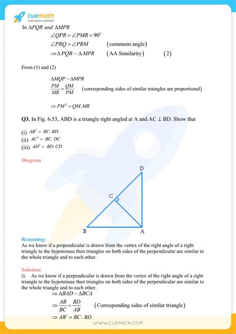 NCERT Solutions Class 10 Maths Chapter 6 Triangles Access PDF