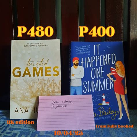 TWISTED GAMES BY ANA HUANG AND IT HAPPENED ONE SUMMER BY TESSA BAILEY