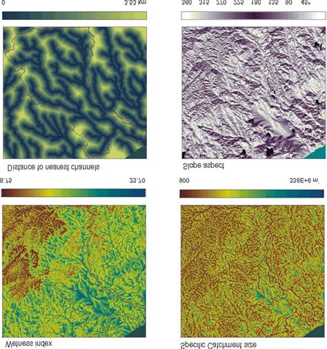 Spatial Distribution Of Four Topographical Attributes Of The Mareth