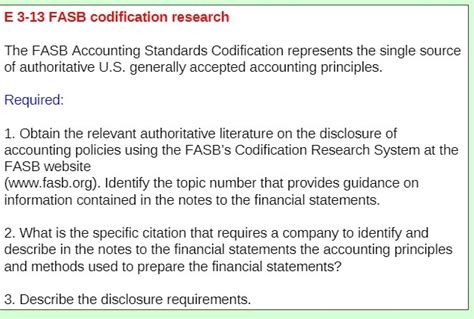 E 3 13 Fasb Codification Research The Fasb Accounting Standards