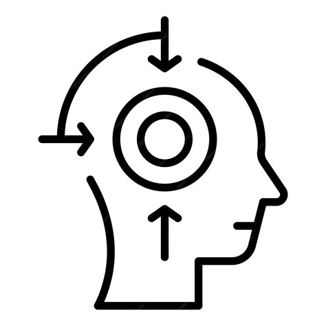 Icono Del Sistema Cognitivo Vector De Contorno Percepción Visual