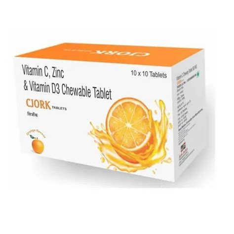 Vitamin C Zinc Vitamin D3 Chewable Tablet 10x10 Tablets 500mg At Rs 500 Box In Hapur