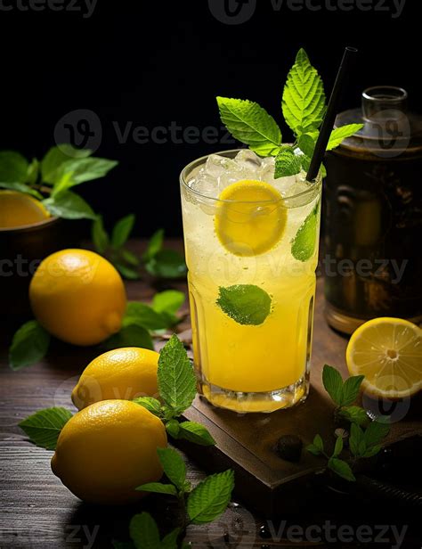 Photo of some Yuzu Citrus Drink drink elegantly plated on a table ...