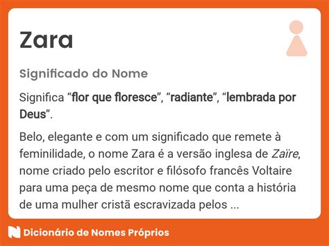 Significado Do Nome Zara Dicionário De Nomes Próprios