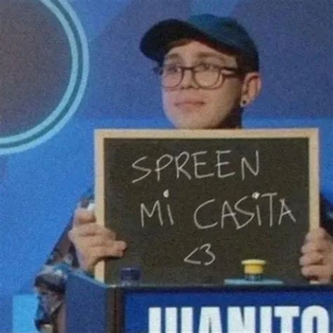 A Man Holding Up A Sign That Says Screen Mi Casita Janitori