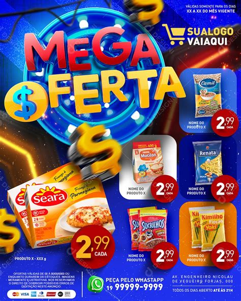 Tabloide Mega Oferta Produtos Social Media Psd Editável [download