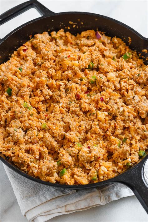 Sausage Taco Cauliflower Rice Skillet Recipe — Eatwell101