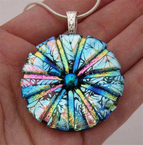 Dichroic Glass Round Pendant Delphi Artist Gallery