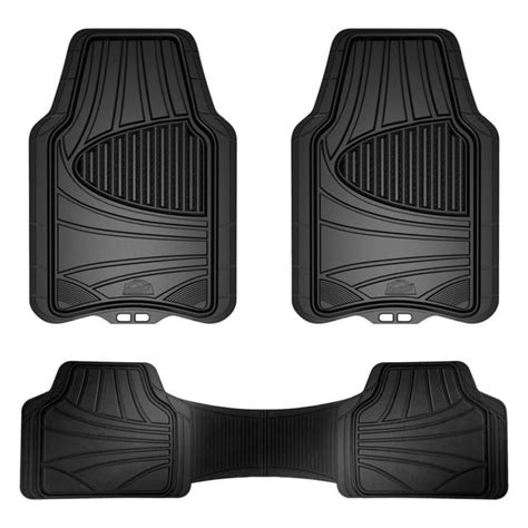 Armor All 3 Piece Full Coverage Rubber Car Floor Mats Black 78843wdc