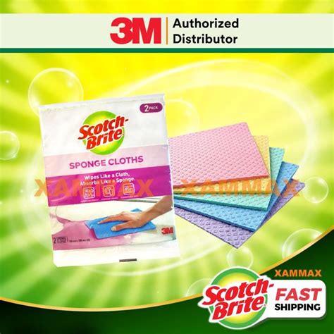 3m Scotch Brite Sponge Cloth 2pcspack Lazada