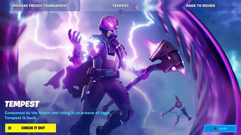 Tempest Skin Is Now Back In Fortnite Item Shop Youtube