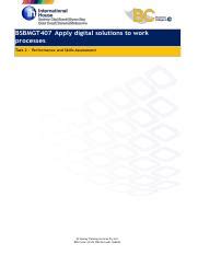 BSBMGT407 Task 2 Online V1 2 Pdf BSBMGT407 Apply Digital Solutions To