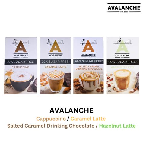 AVALANCHE 99 Sugar Free Caramel Latte Cappuccino Salted Caramel