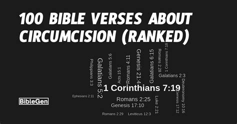 100 Bible Verses On Circumcision Ranked