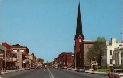 Main Street Looking West Batavia Ny Postcard