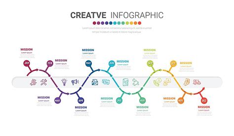 Infographic Month Planner Design And Business Presentation A Yearlong