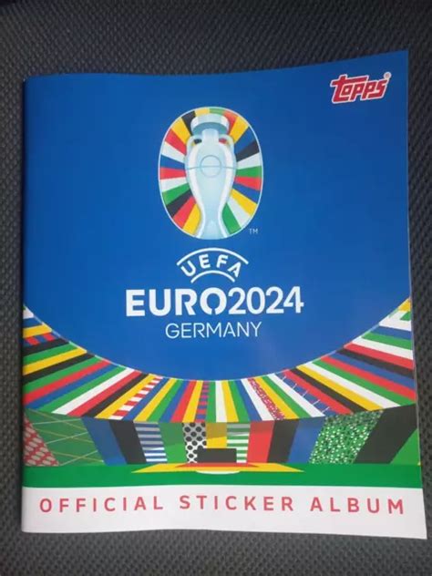 OFFICIAL UEFA EURO 2024 Sticker Album Book Stickers Topps NEW 19