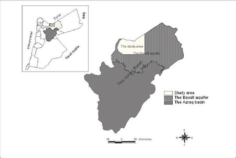 1 The Study Area Source I Jordan Map Rjgc 1995 Ii Azraq Basin