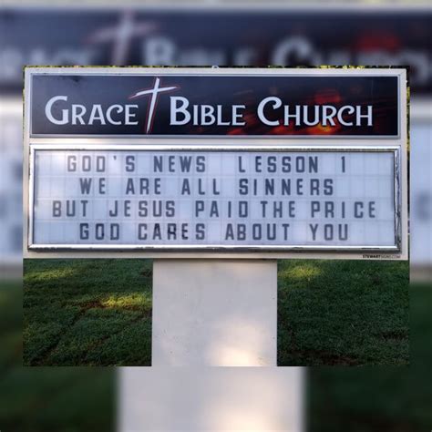 Church Sign For Grace Bible Church Morgantown Wv