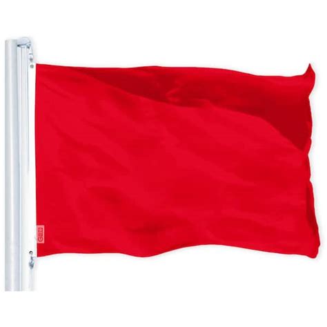 G128 2 Ft X 3 Ft Polyester Red Printed Flag 150d Bg 1pk Fg 20rd 2p2 The Home Depot