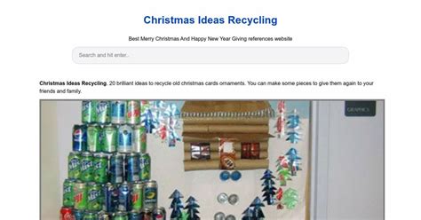 Christmas Ideas Recycling