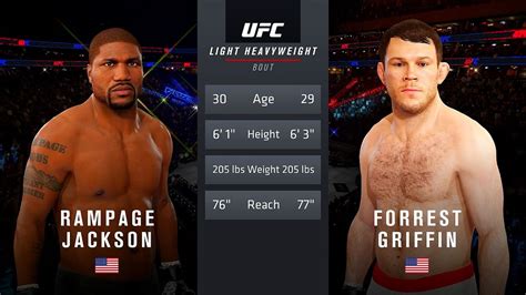 Ufc Rampage Jackson Vs Forrest Griffin P Fps Youtube