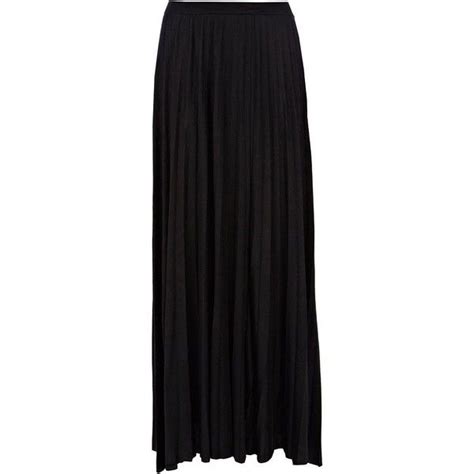 River Island Black Pleated Maxi Skirt 53 Liked On Polyvore Pleated