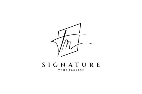 Premium Vector T M Tm Letter Monogram Handwriting Or Signature Logo