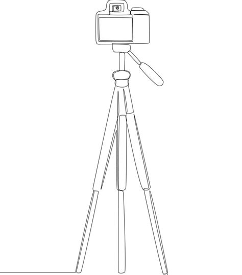 Continuous Line Drawing Of The Camera On A Tripod Scenes From The