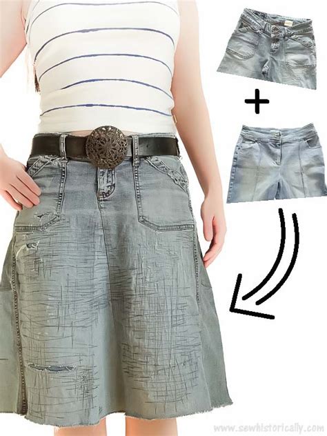 9 Creative Ways To Turn Jeans Into A Skirt Sew Historically