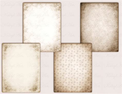 Sepia, Paper, Journal, Pages, Scrapbook,stationery,instant Download,vintage,ephemera,old Paper ...