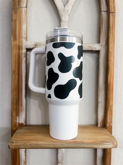 Cow Print Permanent Vinyl Wrap Stanley Quencher Cow Wrap Etsy