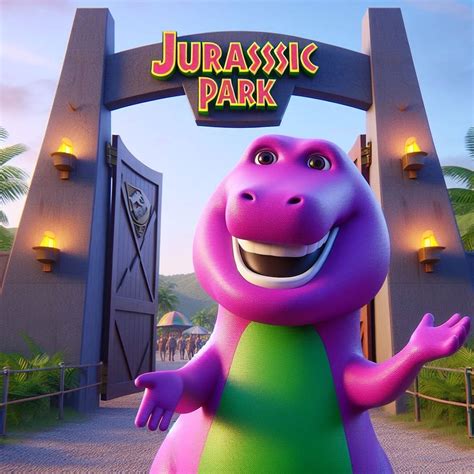 Gates Of Jurassic Park - Barney by steveo-hart on DeviantArt