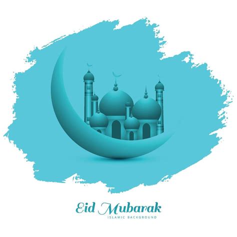 Islamic Eid Mubarak Festival Cultural Background Vector Art At