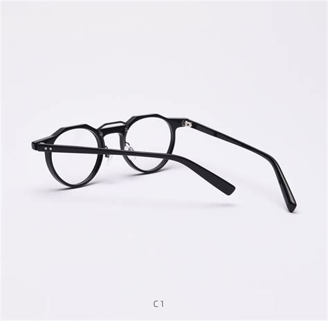 Ron Retro Round Acetate Glasses Frame Lunettes